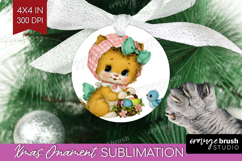 Retro Easter Ornament PNG - Cute Animal PNG Sublimation Product Image 1