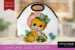 Retro Easter Lunch Bag - Cute Animal Lunch Bug PNG Product Image 1