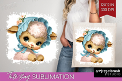 Retro Easter Tote Bag - Cute Animal Tote Bag PNG Sublimation Product Image 1