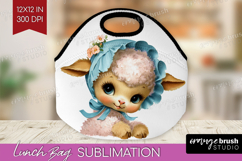 Retro Easter Lunch Bag - Cute Animal Lunch Bug PNG Product Image 1