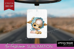 Retro Easter Air Freshener PNG - Cute Animal PNG Sublimation Product Image 1