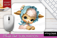 Retro Easter Mouse Pad Sublimation - Cute Animal Mousepad Product Image 1