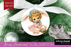 Retro Easter Ornament PNG - Cute Animal PNG Sublimation Product Image 1