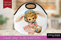 Retro Easter Lunch Bag - Cute Animal Lunch Bug PNG Product Image 1