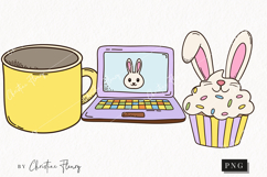 Retro Easter Clipart | Easter PNG Product Image 1