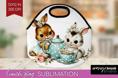 Retro Easter Lunch Bag - Cute Animal Lunch Bug PNG Product Image 1