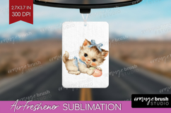 Retro Easter Air Freshener PNG - Cute Animal PNG Sublimation Product Image 1