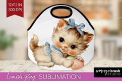 Retro Easter Lunch Bag - Cute Animal Lunch Bug PNG Product Image 1