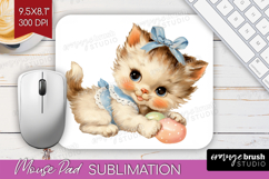 Retro Easter Mouse Pad Sublimation - Cute Animal Mousepad Product Image 1