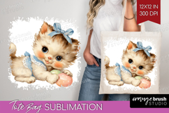 Retro Easter Tote Bag - Cute Animal Tote Bag PNG Sublimation Product Image 1
