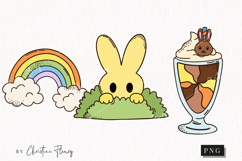 Retro Easter Clipart | Easter PNG Product Image 1