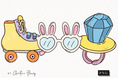 Retro Easter Clipart | Easter PNG Product Image 1
