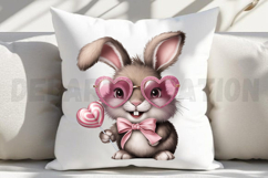 Retro Easter Bunny Blowing Bubble Sublimation PNG Product Image 3