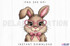 Retro Easter Bunny Sublimation PNG Product Image 1