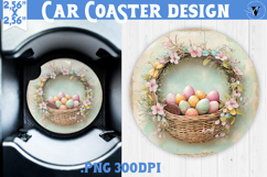 Happy Easter Car Coaster | Easter Eggs | Retro Easter Product Image 1