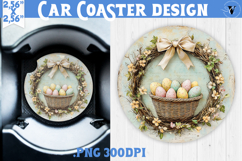 Happy Easter Car Coaster | Easter Eggs | Retro Easter Product Image 1