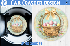Happy Easter Car Coaster | Easter Eggs | Retro Easter Product Image 1