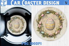 Happy Easter Car Coaster | Easter Eggs | Retro Easter Product Image 1