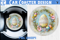 Happy Easter Car Coaster | Easter Eggs | Retro Easter Product Image 1