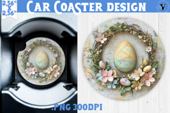 Happy Easter Car Coaster | Easter Eggs | Retro Easter Product Image 1