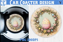 Happy Easter Car Coaster | Easter Eggs | Retro Easter Product Image 1