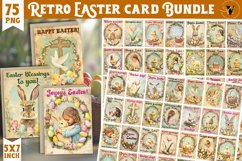 Retro Easter card Bundle | Cute Animals | Retro Easter Product Image 1