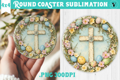 Retro Easter Round Coaster | Easter Pigeon Product Image 1