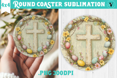 Retro Easter Round Coaster | Easter Pigeon Product Image 1