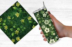 Retro Fabulous Green Floral Digital Paper Bundle Product Image 6