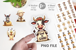 Retro Faith Farm Sticker Product Image 1