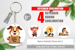 Keychain Retro Faith Farm Product Image 1