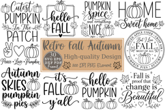 Retro Fall Autumn SVG Bundle, Retro Autumn Cut File Product Image 1