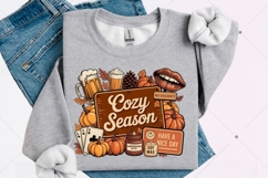 Retro Fall Collage Sublimation PNG, Fall Pumpkin Sublimation Product Image 4