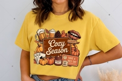 Retro Fall Collage Sublimation PNG, Fall Pumpkin Sublimation Product Image 6