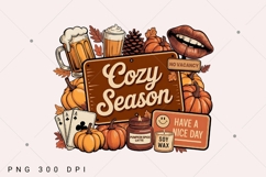 Retro Fall Collage Sublimation PNG, Fall Pumpkin Sublimation Product Image 2