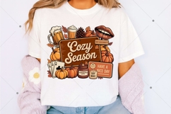 Retro Fall Collage Sublimation PNG, Fall Pumpkin Sublimation Product Image 3