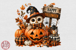 Retro Fall Halloween Thanksgiving Sublimation PNG Product Image 1