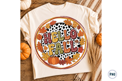 Retro Fall Png, Hello Fall PNG Product Image 1