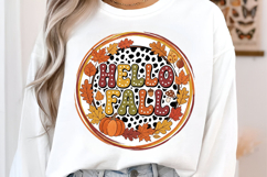 Retro Fall Png, Hello Fall PNG Product Image 2
