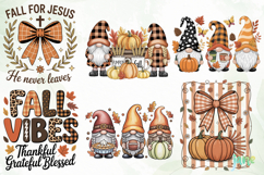 Retro Fall PNG Clipart Bundle Product Image 8