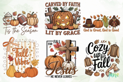 Retro Fall PNG Clipart Bundle Product Image 7