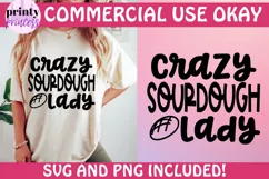 Crazy Sourdough Lady SVG, PNG, Funny Bread Design Product Image 3
