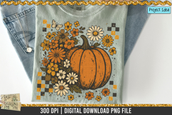 Retro Floral Pumpkin is a professional design that is available at 300dpi PNG to use for Sublimation, iron-on transfer, DTG Printing and normal printing.