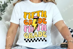 Retro Fifth Grade PNG | Back To School PNG Product Image 3