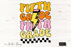Retro Fifth Grade PNG | Back To School PNG Product Image 1