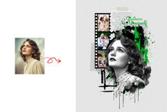Retro Film Strip &amp; Ink Art Photo Effect Template Product Image 3