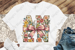 Retro Floral Amen Varsity Design Product Image 1