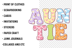 Retro Floral Auntie Cute Aunt PNG Product Image 2