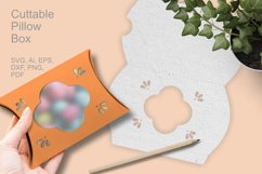 Retro Floral Decorative Window Cuttable Pillow Gift Box SVG