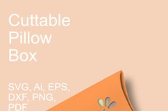 Retro Floral Decorative Window Cuttable Pillow Gift Box SVG
